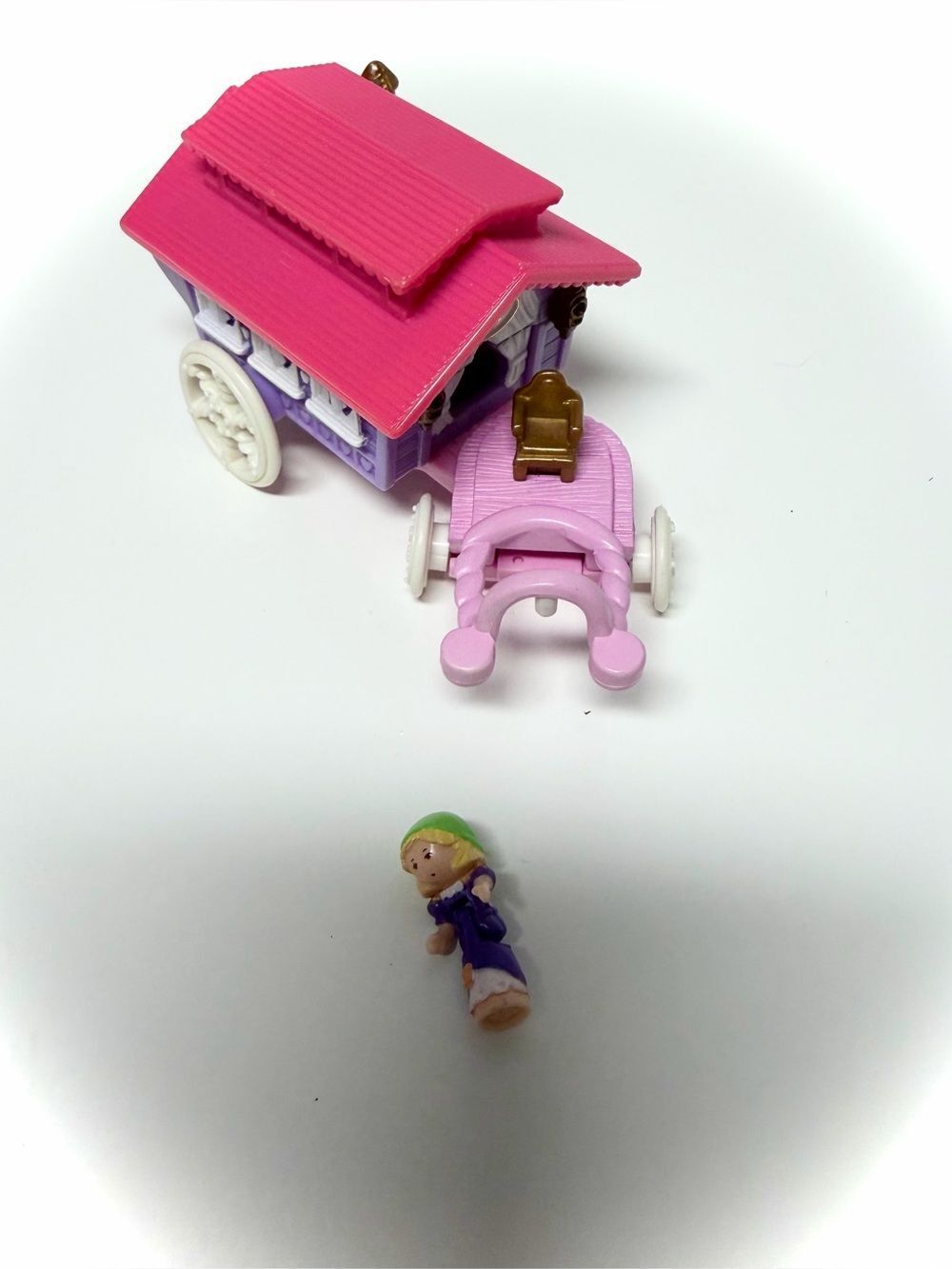 Vintage Polly Pocket 1995 Blue Bird Circus Wagon On the Go Compact